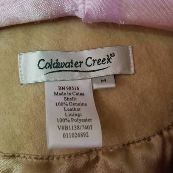 Leather Coldwater Creek Long Jacket - Picture 2 of 5